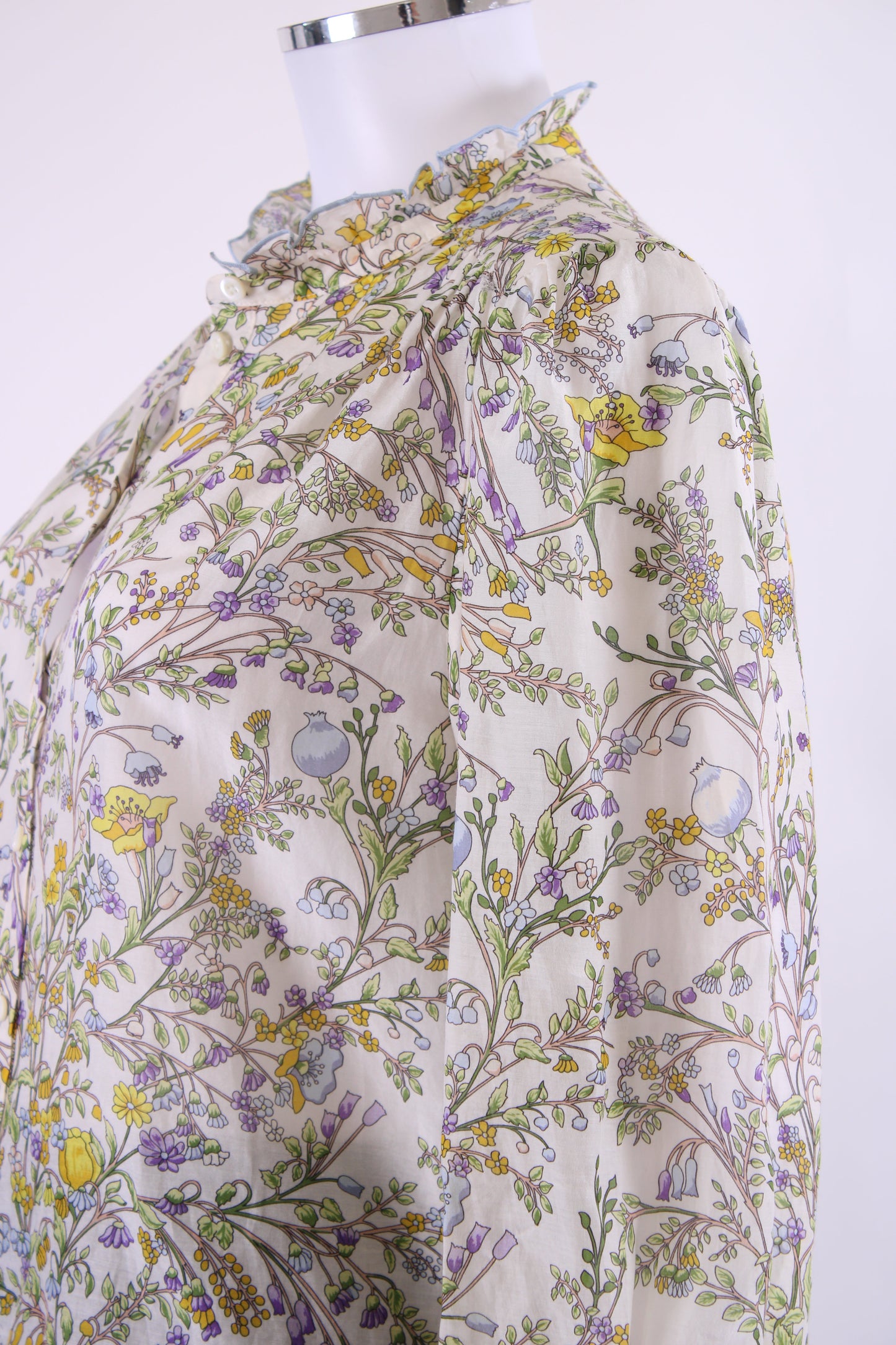 ME+EM L/S Floral Blouse White/ Yellow 12 | O/S, White