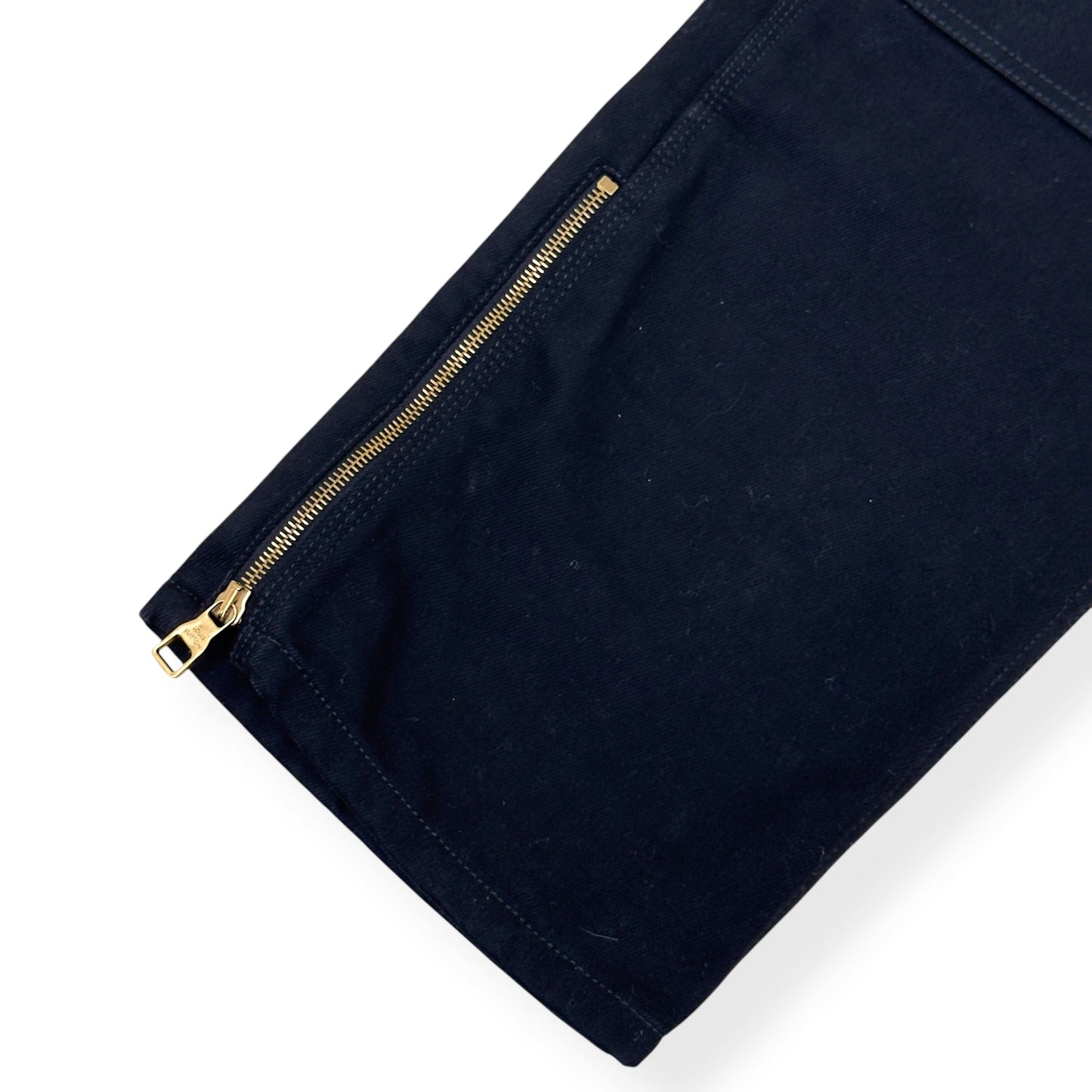LOUIS VUITTON LV MONOGRAM DENIM WORKWEAR CARPENTER JEANS BLACK 34 / L | Large, Black