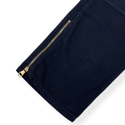 LOUIS VUITTON LV MONOGRAM DENIM WORKWEAR CARPENTER JEANS BLACK 34 / L | Large, Black