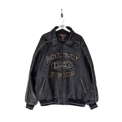 Johnny Blaze Leather Bomber Jacket - Known Source