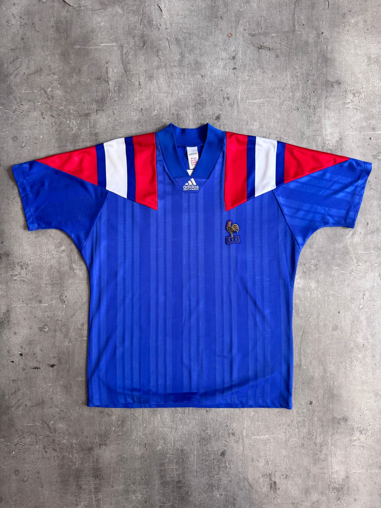 1992-94 France Adidas Home Football Shirt | Extra Extra Large, Multicoloured