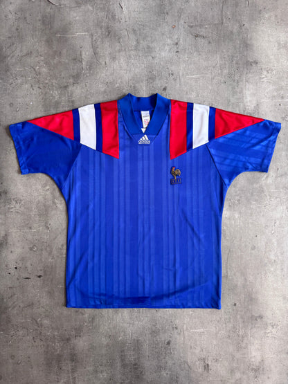 1992-94 France Adidas Home Football Shirt | Extra Extra Large, Multicoloured