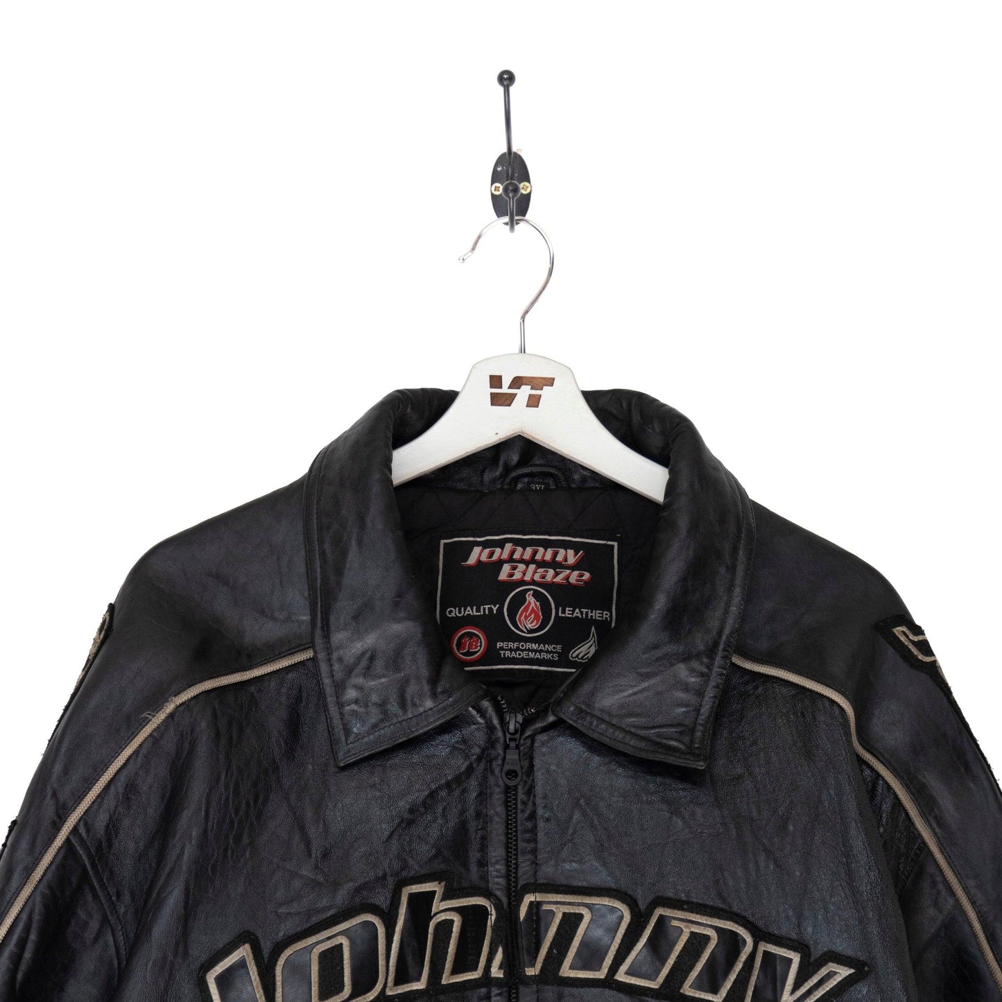 Johnny Blaze Leather Bomber Jacket - Known Source