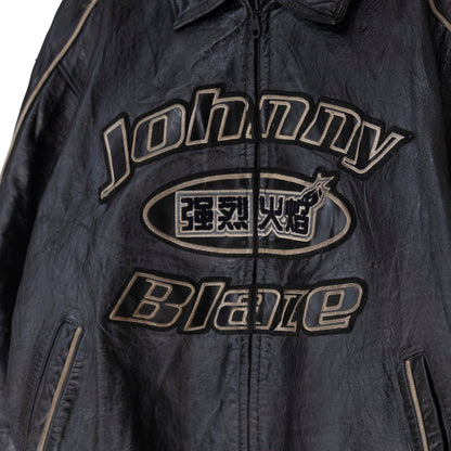 Johnny Blaze Leather Bomber Jacket - Known Source