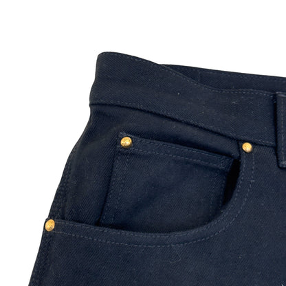 LOUIS VUITTON LV MONOGRAM DENIM WORKWEAR CARPENTER JEANS BLACK 34 / L | Large, Black