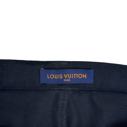 LOUIS VUITTON LV MONOGRAM DENIM WORKWEAR CARPENTER JEANS BLACK 34 / L | Large, Black