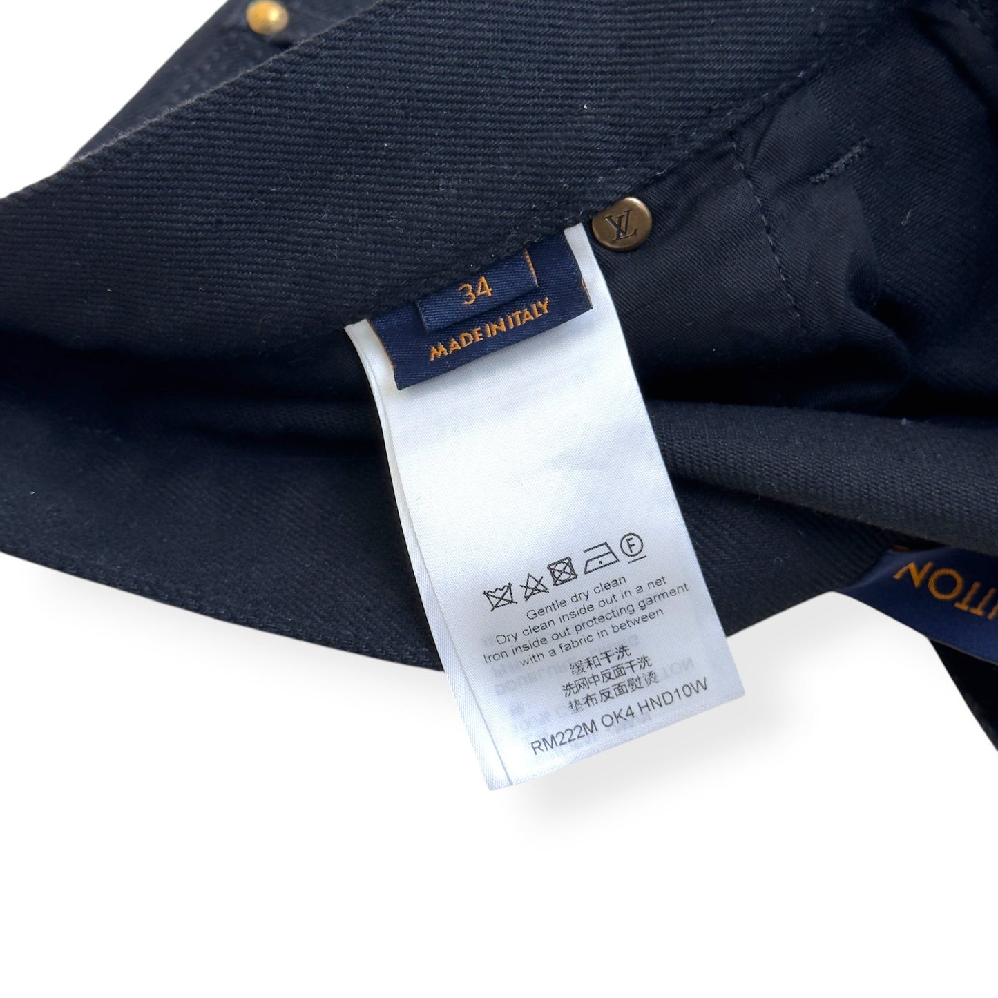 LOUIS VUITTON LV MONOGRAM DENIM WORKWEAR CARPENTER JEANS BLACK 34 / L | Large, Black