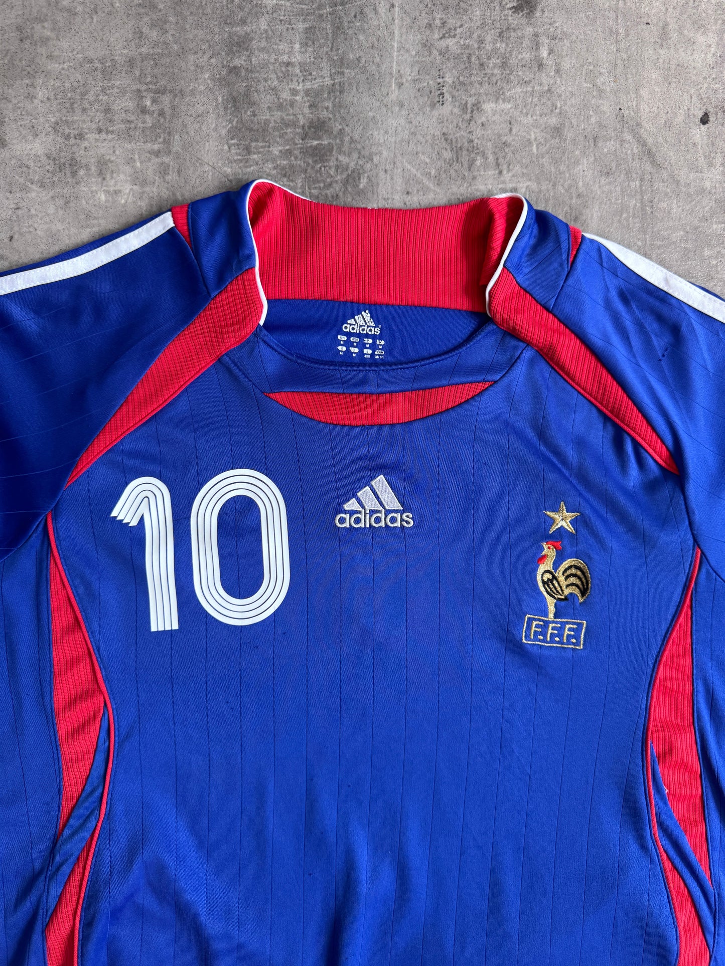 2006 France x Adidas "Zidane 10" Home Football Shirt | Large, Multicoloured
