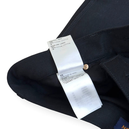 LOUIS VUITTON LV MONOGRAM DENIM WORKWEAR CARPENTER JEANS BLACK 34 / L | Large, Black