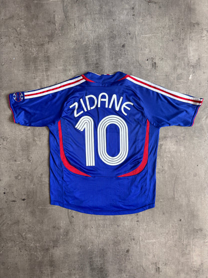 2006 France x Adidas "Zidane 10" Home Football Shirt | Large, Multicoloured