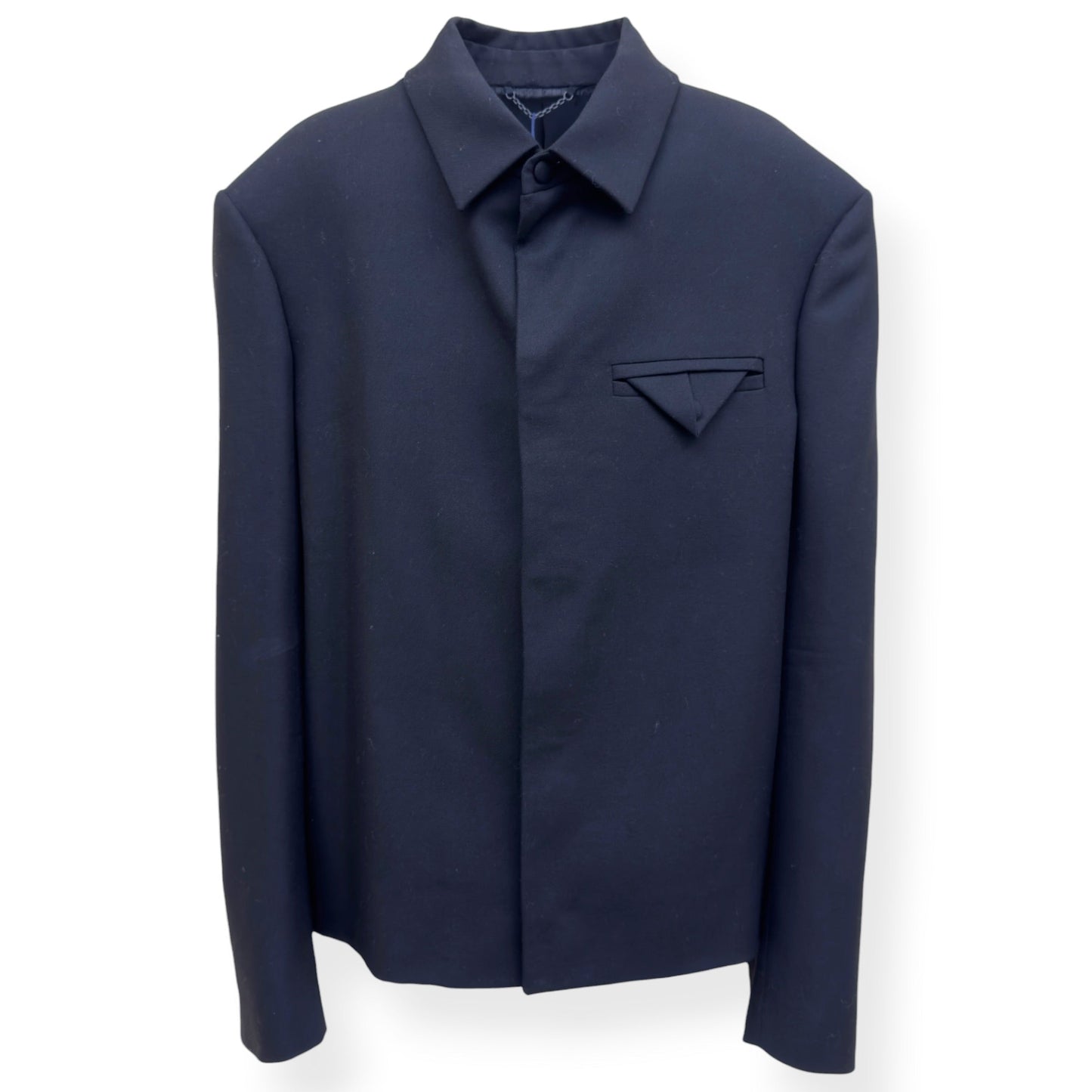 LOUIS VUITTON PEARL CALLIGRAPHY EMBELLISHED WOOL BLOUSON JACKET BLACK 54 / XL | XL, Black