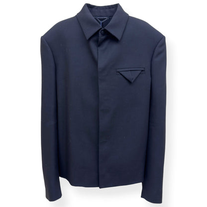 LOUIS VUITTON PEARL CALLIGRAPHY EMBELLISHED WOOL BLOUSON JACKET BLACK 54 / XL | XL, Black