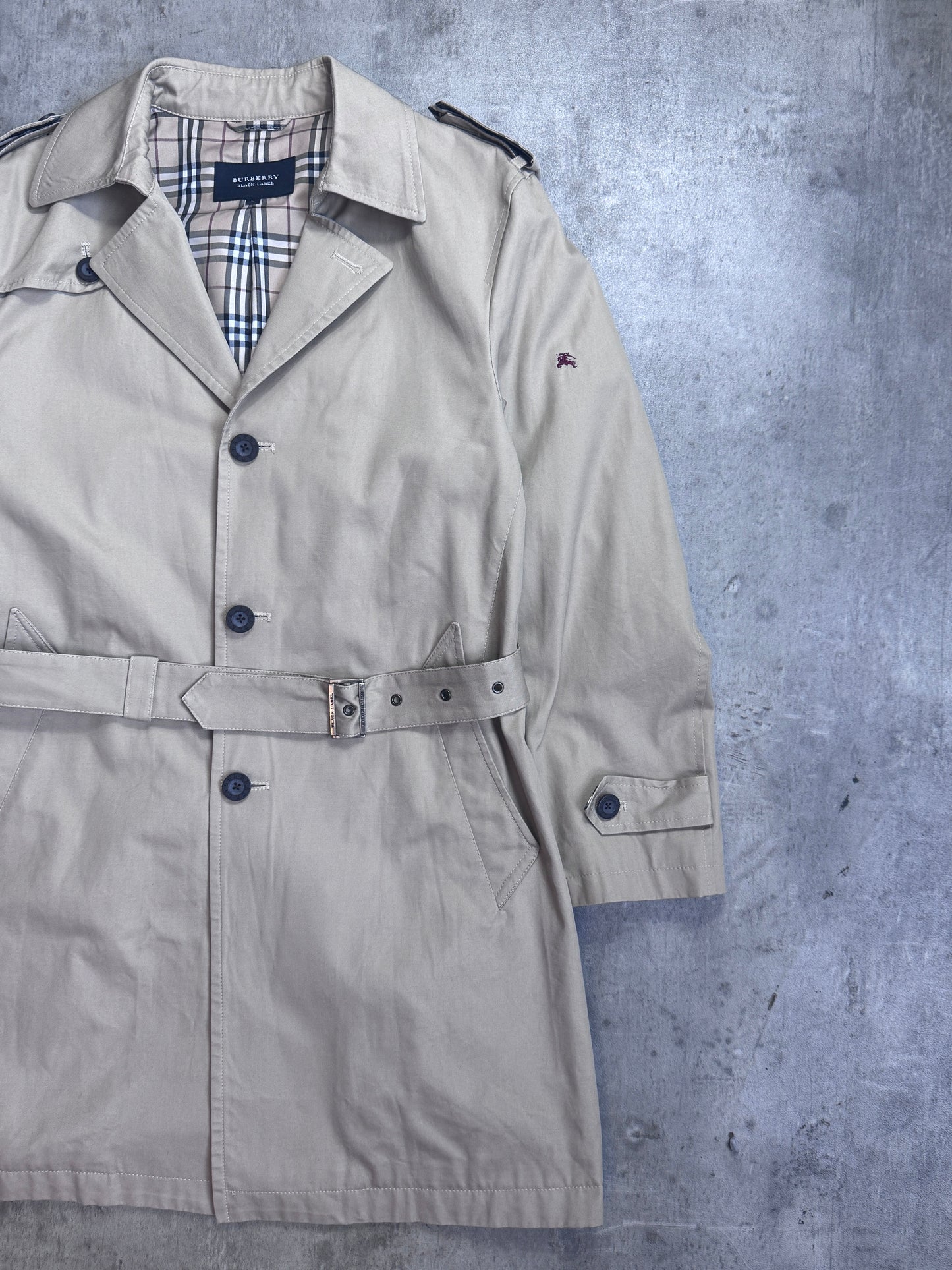 Burberry Embroidered Emblem Trench Coat