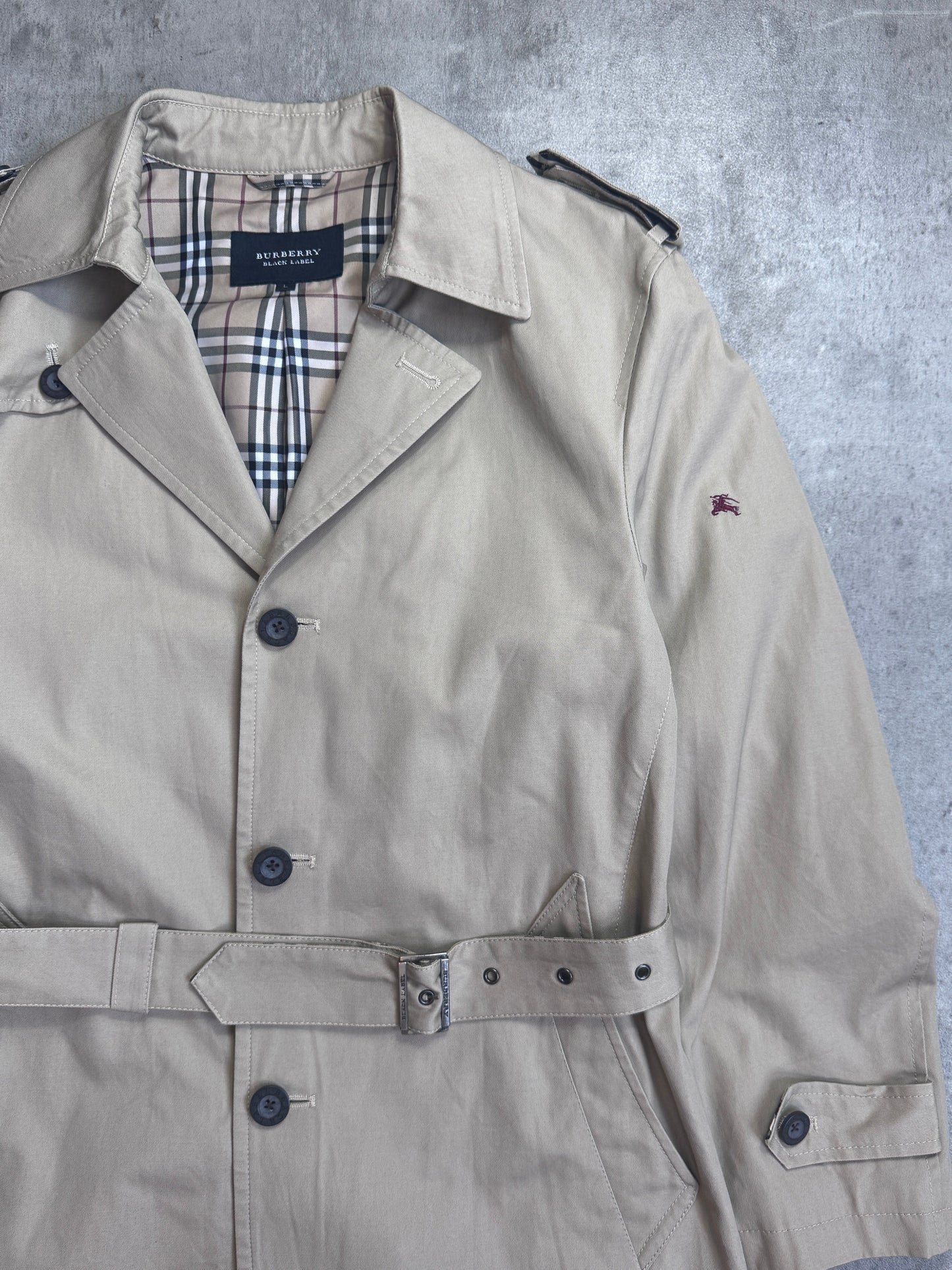 Burberry Embroidered Emblem Trench Coat