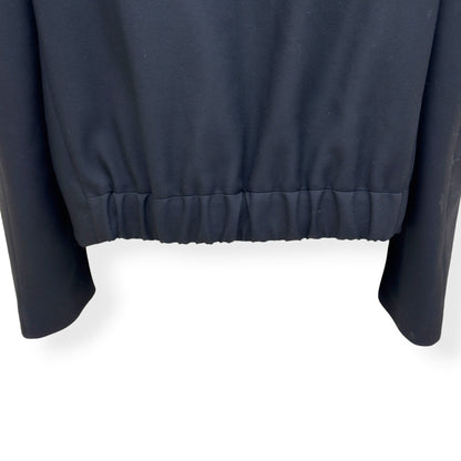 LOUIS VUITTON PEARL CALLIGRAPHY EMBELLISHED WOOL BLOUSON JACKET BLACK 54 / XL | XL, Black