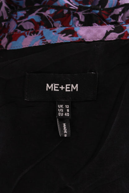 ME+EM L/S Floral Blouse Blue/ Purple 12 | O/S, Blue
