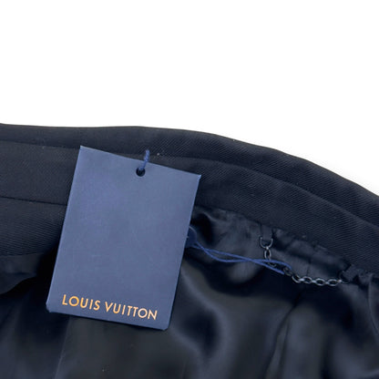 LOUIS VUITTON PEARL CALLIGRAPHY EMBELLISHED WOOL BLOUSON JACKET BLACK 54 / XL | XL, Black