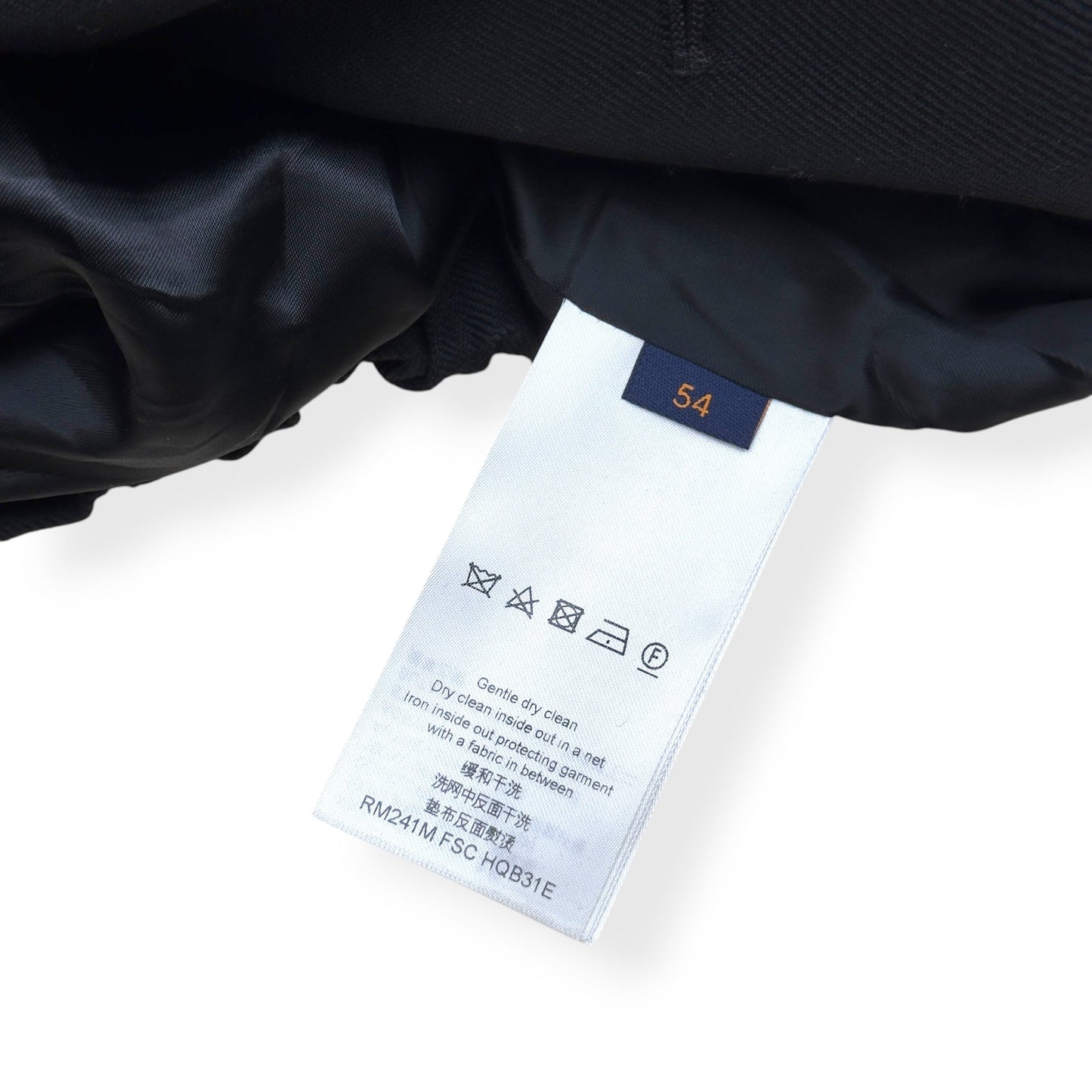LOUIS VUITTON PEARL CALLIGRAPHY EMBELLISHED WOOL BLOUSON JACKET BLACK 54 / XL | XL, Black
