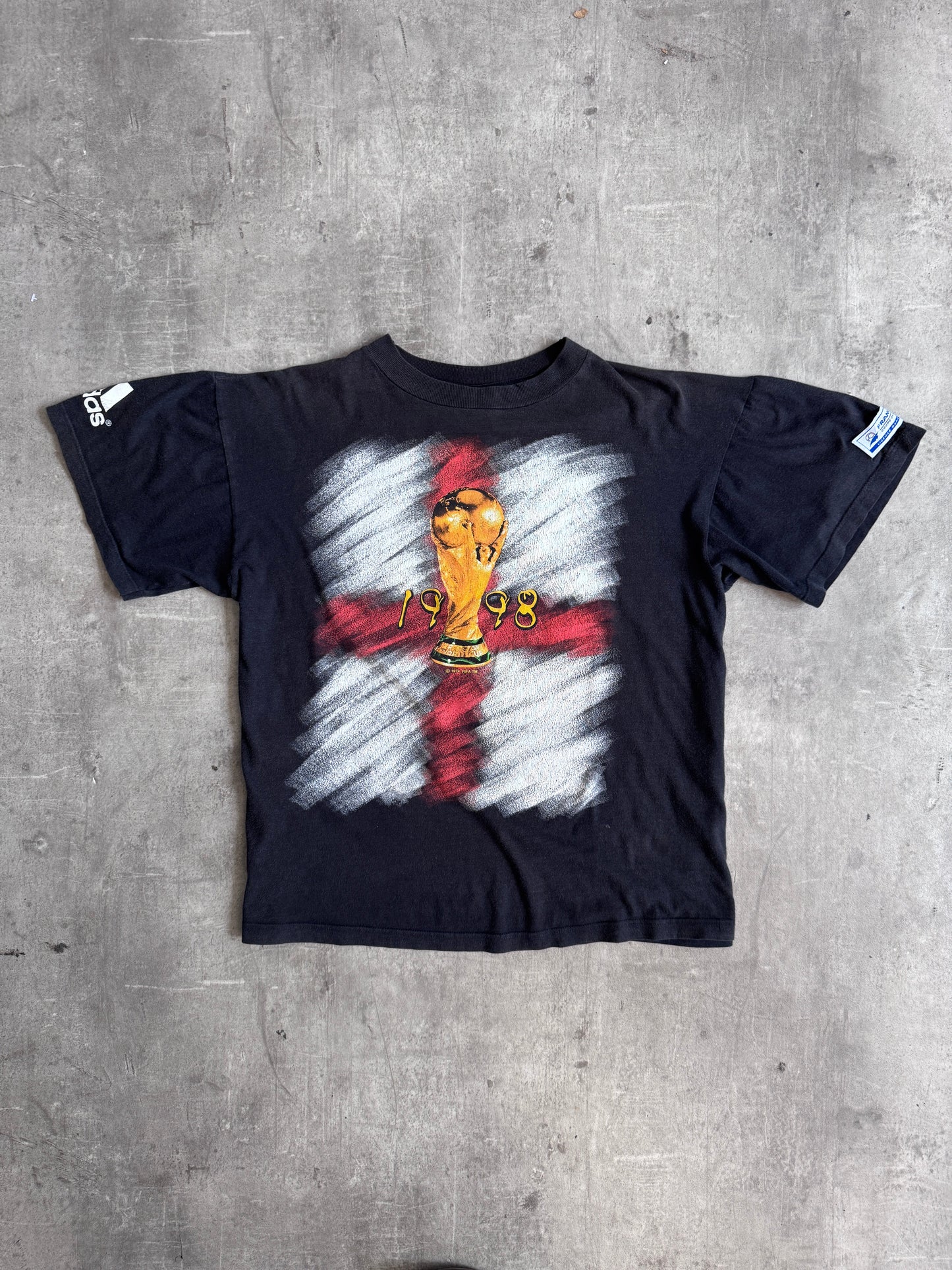 Adidas x France WC98 Black Graphic Tee | Medium, Multicoloured