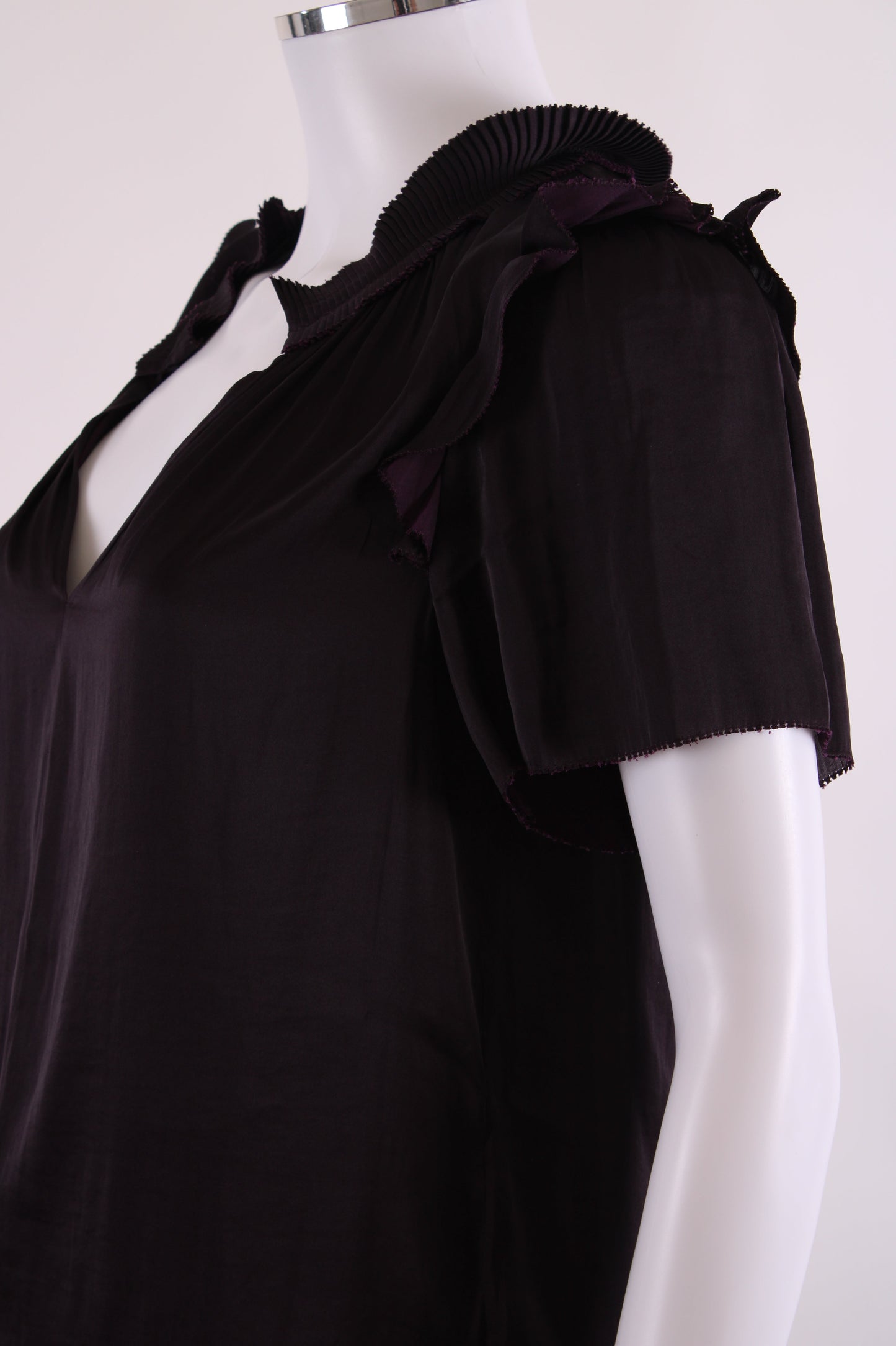 Jigsaw Ruffle Detail Blouse Purple 8 | O/S, Purple