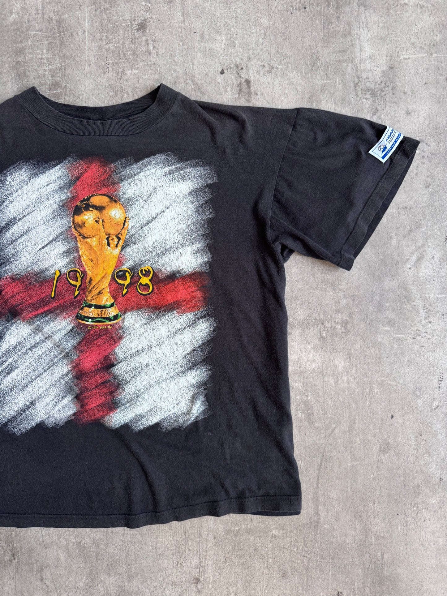 Adidas x France WC98 Black Graphic Tee | Medium, Multicoloured