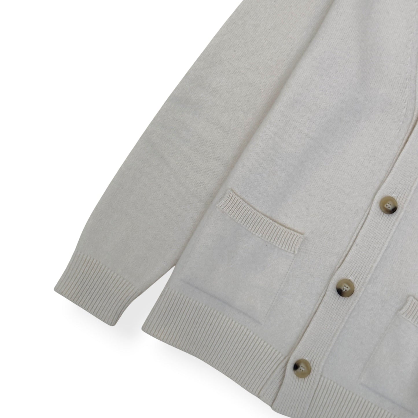 THOM SWEENEY MERINO WOOL / CASHMERE CARDIGAN ECRU L | Large, Ecru