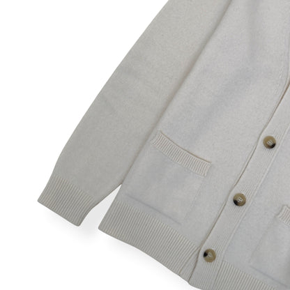 THOM SWEENEY MERINO WOOL / CASHMERE CARDIGAN ECRU L | Large, Ecru