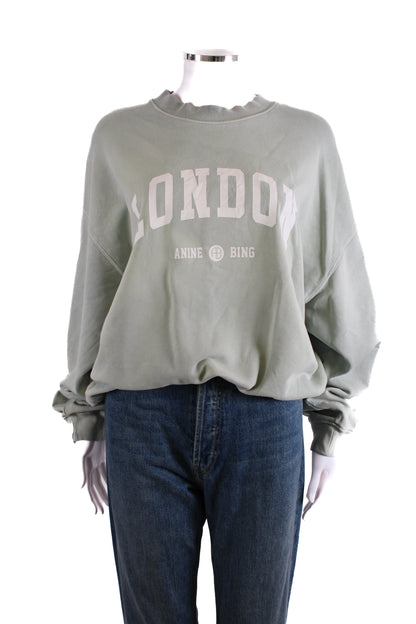 Anine Bing Logo Sweatshirt Mint M | O/S, Mint