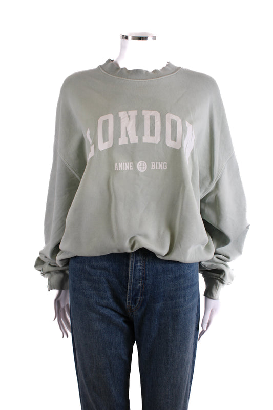 Anine Bing Logo Sweatshirt Mint M | O/S, Mint