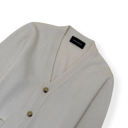 THOM SWEENEY MERINO WOOL / CASHMERE CARDIGAN ECRU L | Large, Ecru