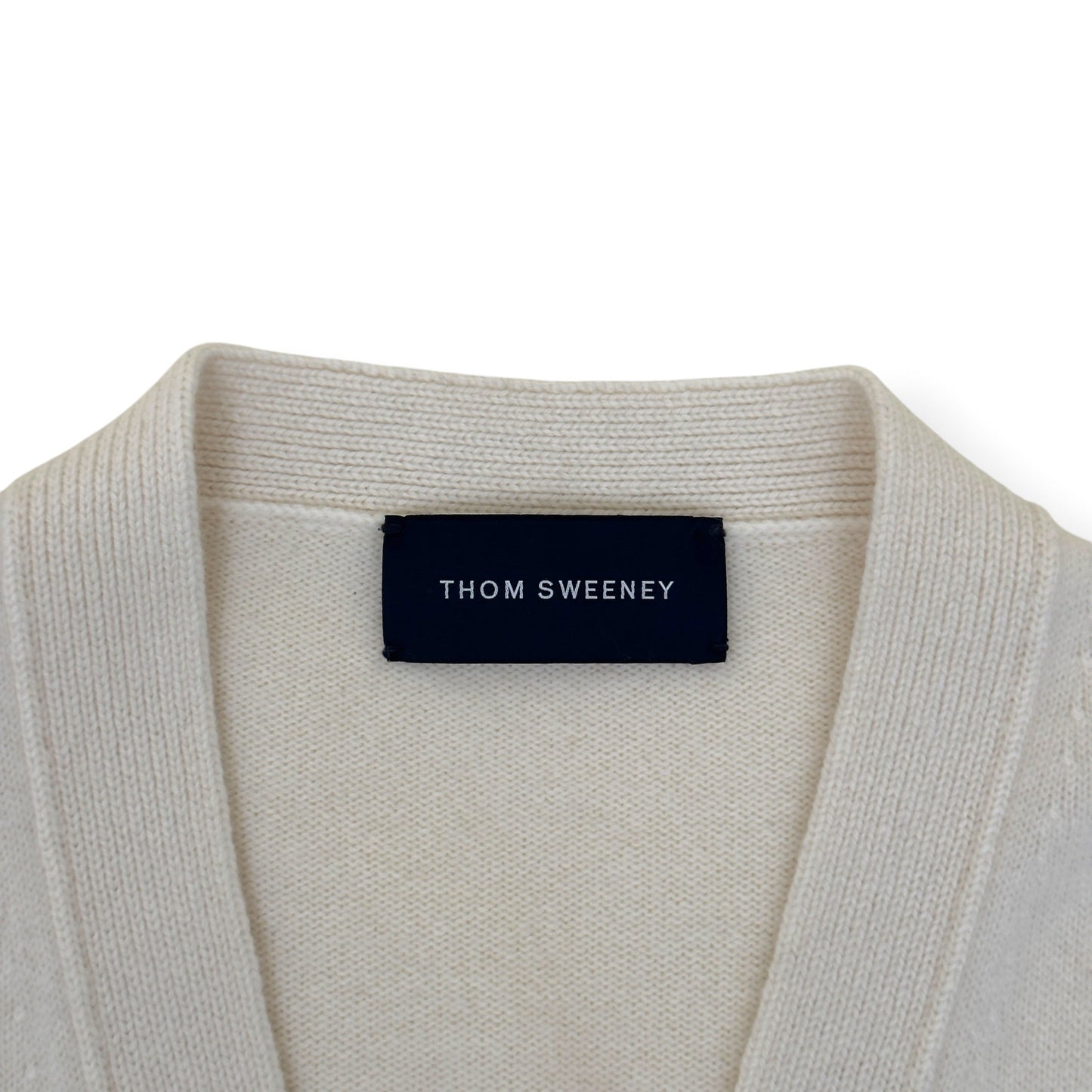 THOM SWEENEY MERINO WOOL / CASHMERE CARDIGAN ECRU L | Large, Ecru