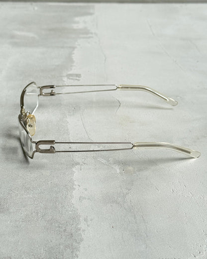 JEAN PAUL GAULTIER JPG CLEAR LENS BAYONETTA EYE GLASSES | O/S, Silver