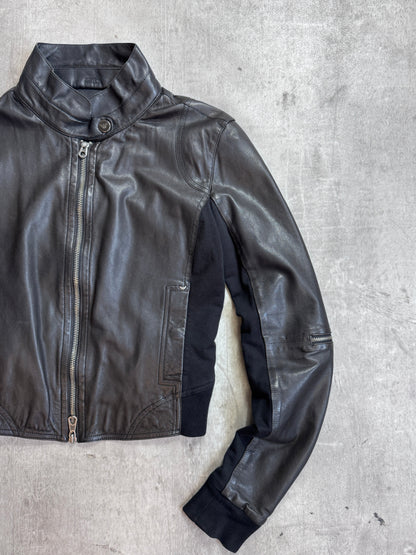 Armani Jeans Cropped Leather jacket