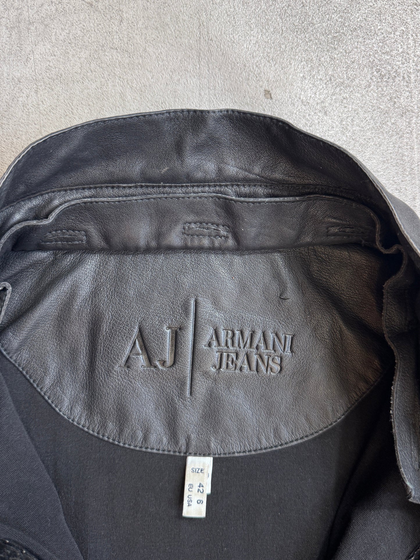 Armani Jeans Cropped Leather jacket