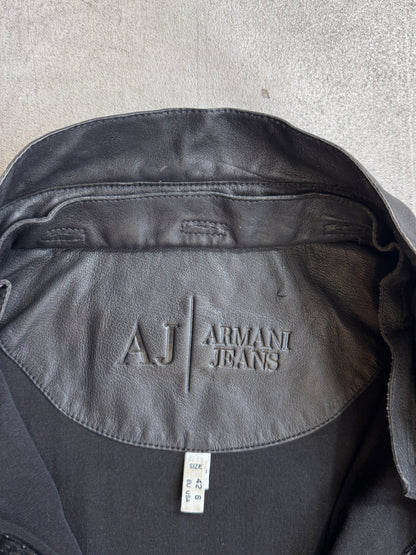 Armani Jeans Cropped Leather jacket