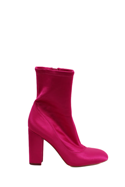 Sam Edelman Satin Ankle Boots Pink 5 | O/S, Pink
