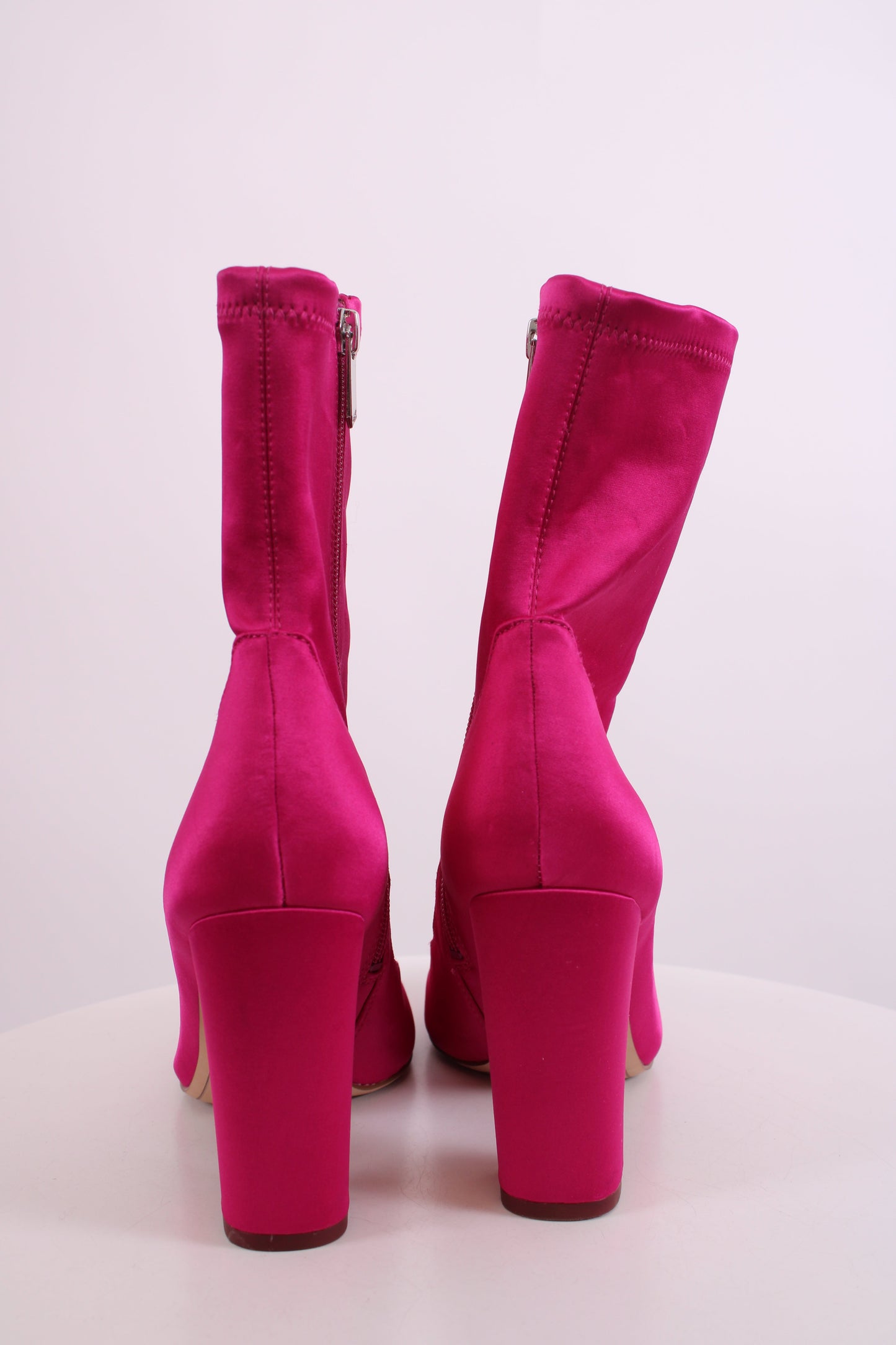 Sam Edelman Satin Ankle Boots Pink 5 | O/S, Pink