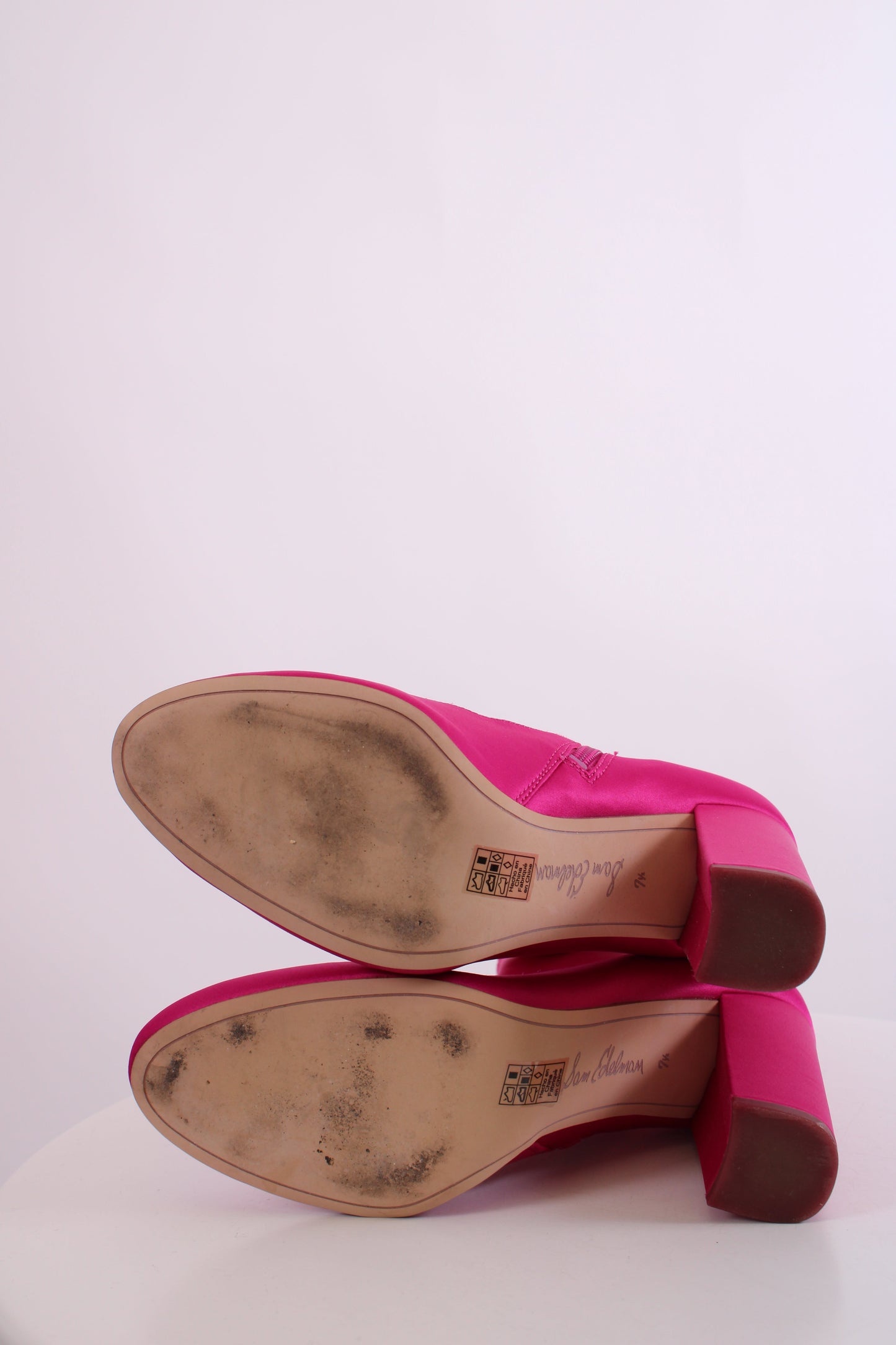 Sam Edelman Satin Ankle Boots Pink 5 | O/S, Pink