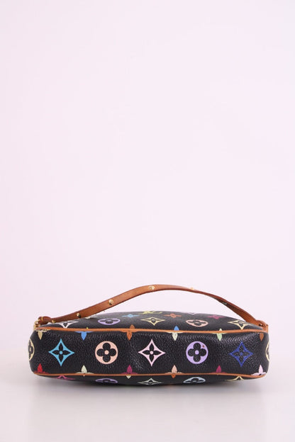 Louis Vuitton X Takashi Murakami Monogram Pouchette Bag Black/ Multi Colured | O/S, Black
