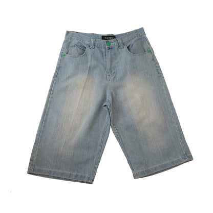 00s Raw Blue Green Stitch Jorts