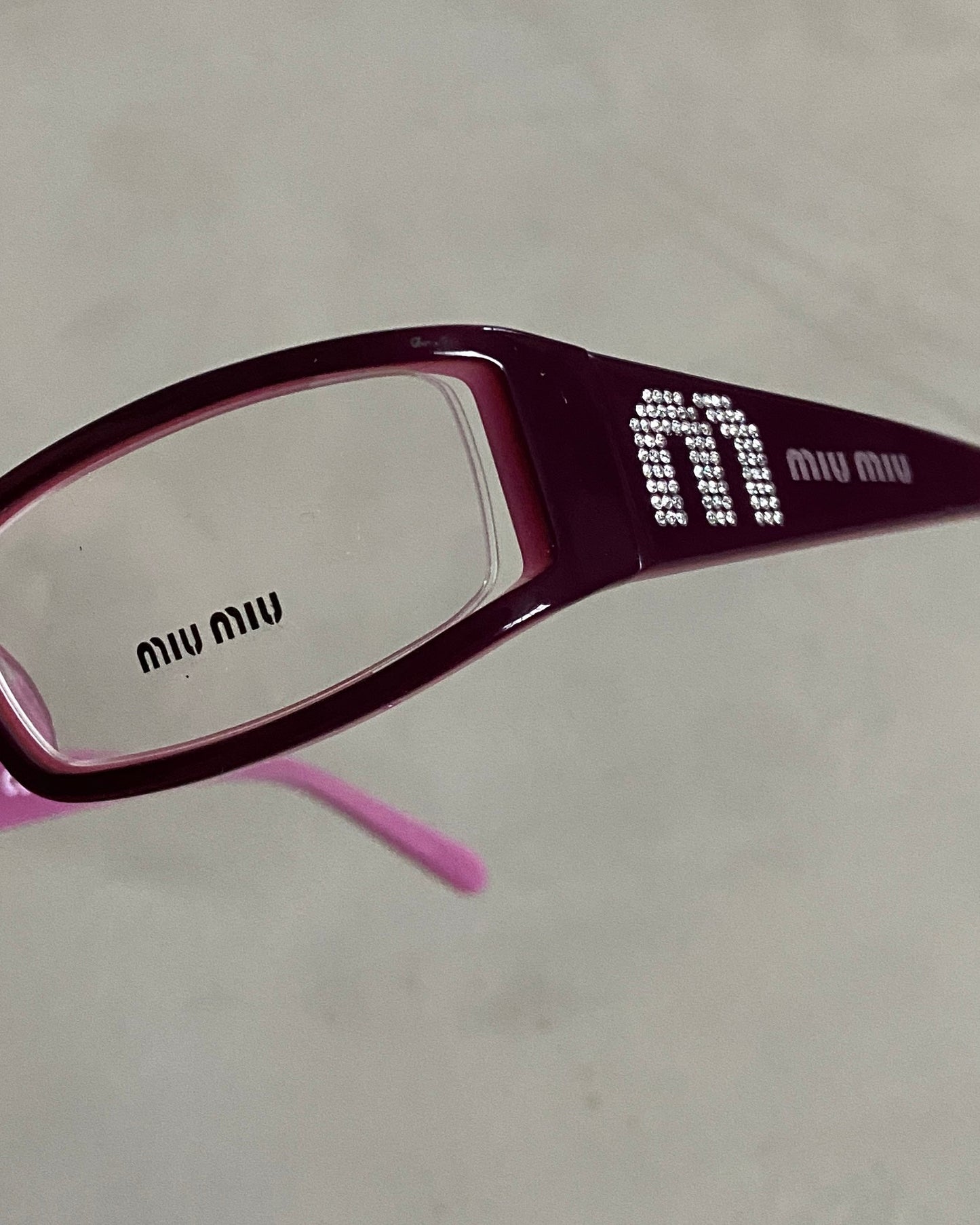 MIU MIU 90'S BAYONETTA GLASSES | O/S, Pink