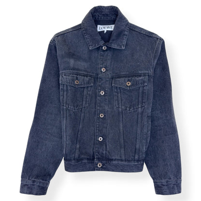 LOEWE ANAGRAM LOGO DENIM JACKET BLACK / WHITE 46 / S | Small, Black