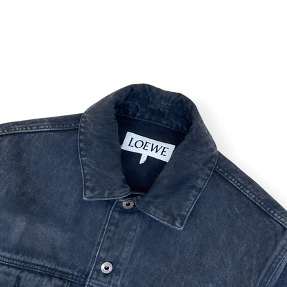 LOEWE ANAGRAM LOGO DENIM JACKET BLACK / WHITE 46 / S | Small, Black