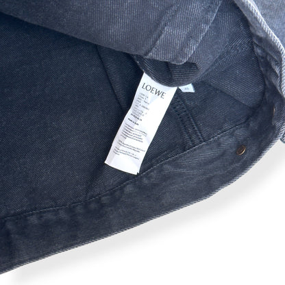 LOEWE ANAGRAM LOGO DENIM JACKET BLACK / WHITE 46 / S | Small, Black