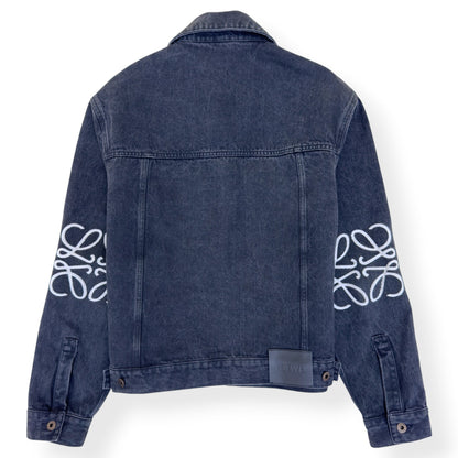 LOEWE ANAGRAM LOGO DENIM JACKET BLACK / WHITE 46 / S | Small, Black