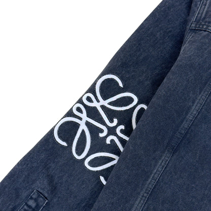 LOEWE ANAGRAM LOGO DENIM JACKET BLACK / WHITE 46 / S | Small, Black