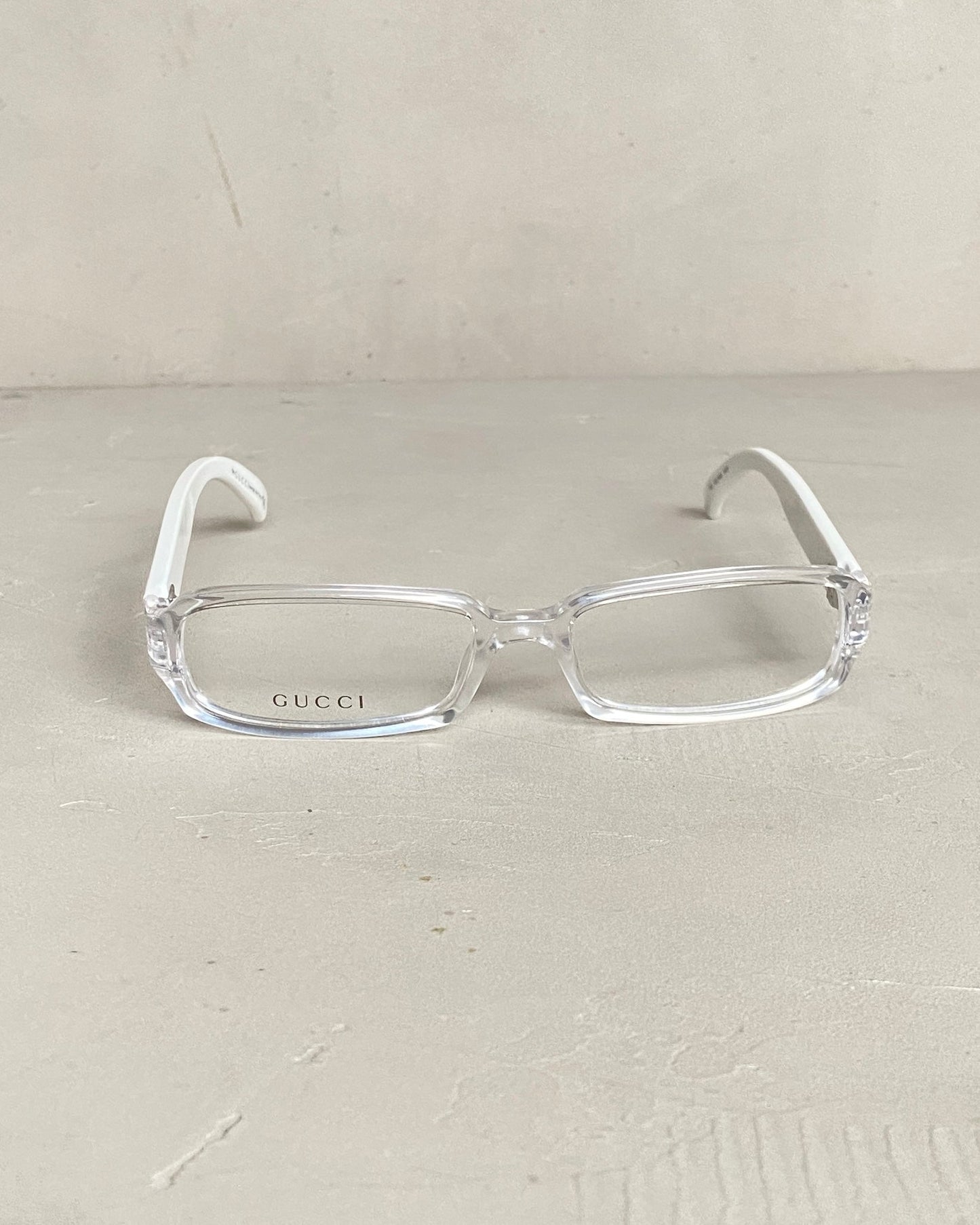GUCCI WHITE 90'S BAYONETTA GLASSES | O/S, White