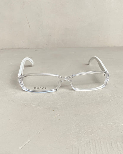 GUCCI WHITE 90'S BAYONETTA GLASSES | O/S, White