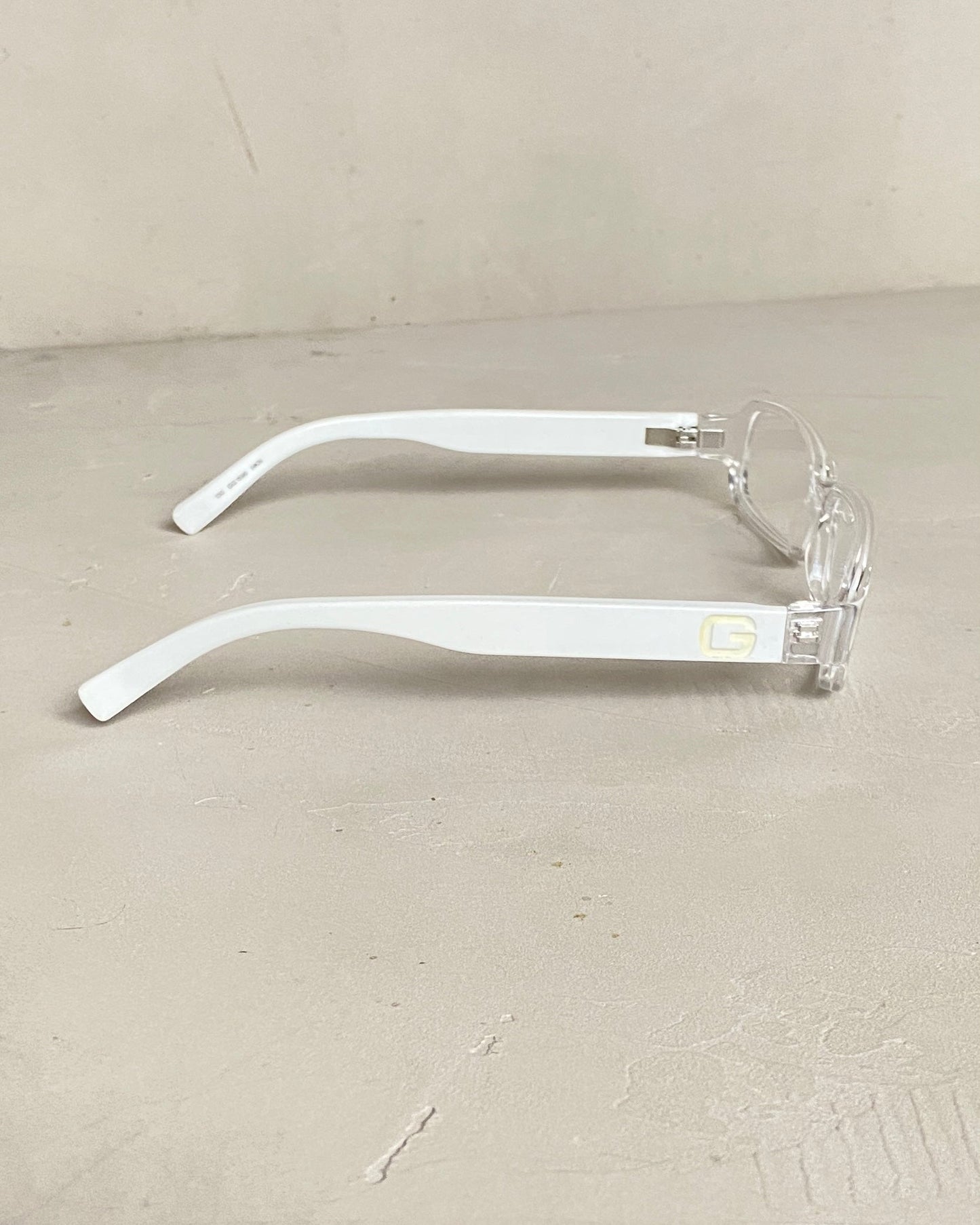 GUCCI WHITE 90'S BAYONETTA GLASSES | O/S, White