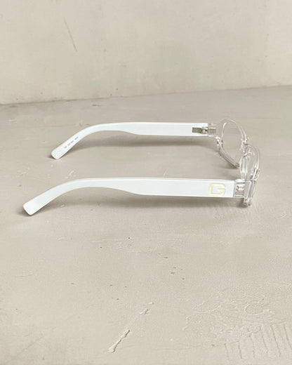 GUCCI WHITE 90'S BAYONETTA GLASSES | O/S, White